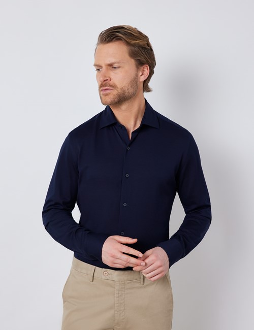 formal long sleeve polo