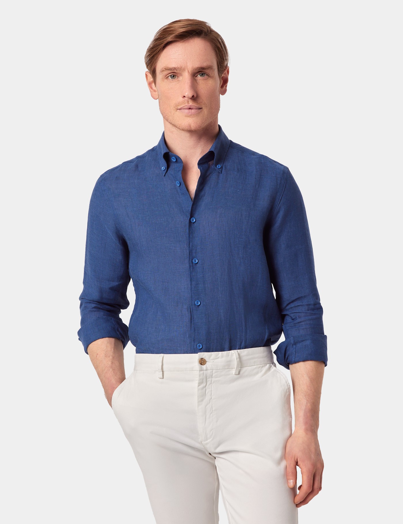 & Slim Fit Marine Shirt