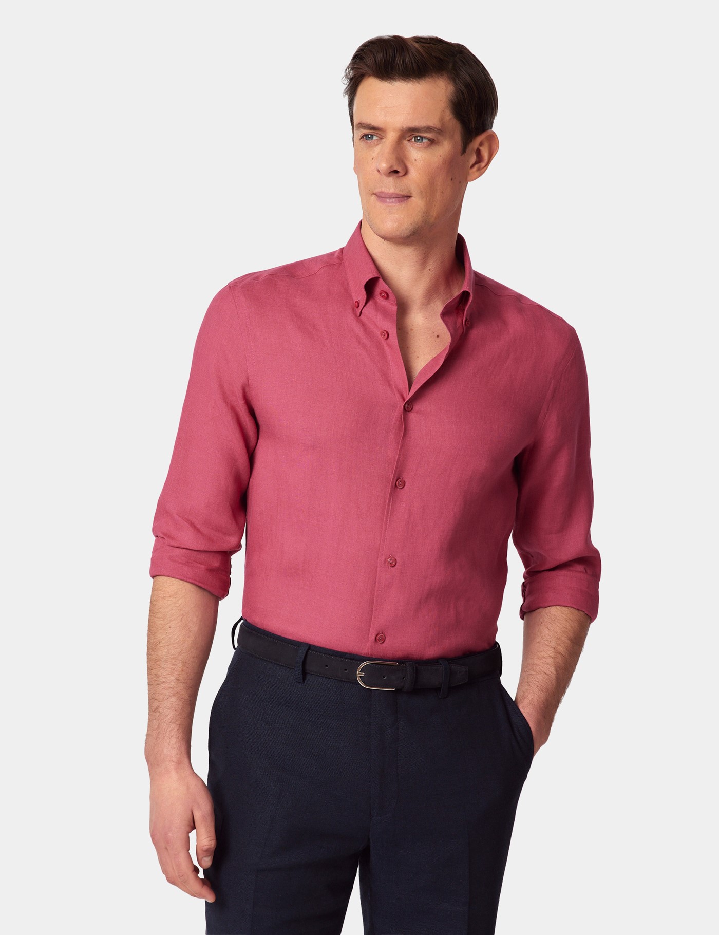 & Slim Fit Washed Shirt