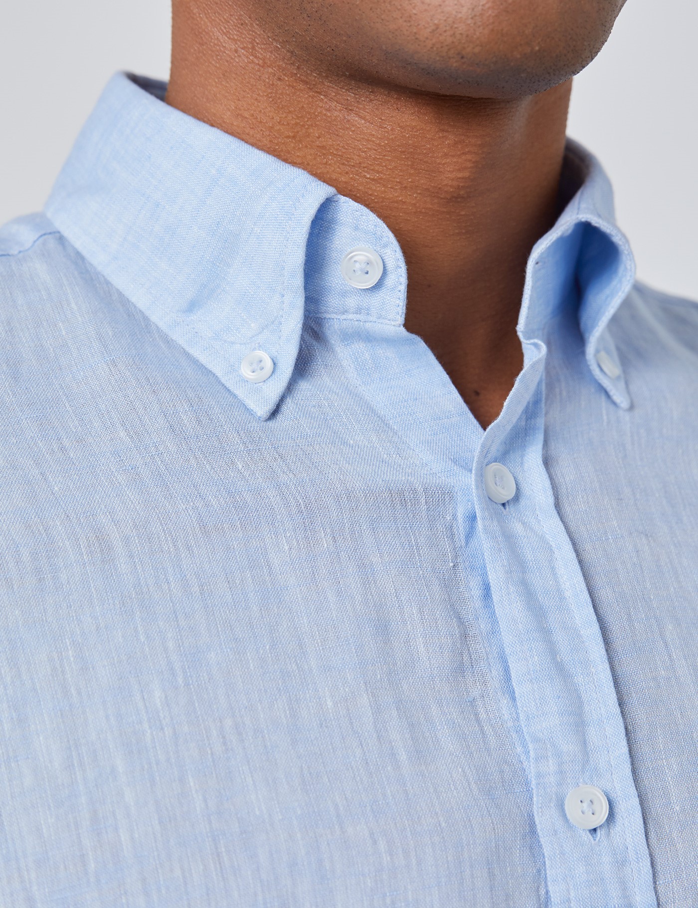 mens blue linen shirts uk