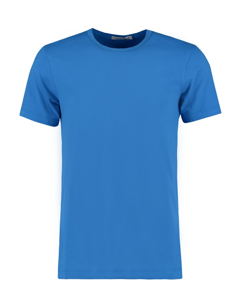 Download Men's Cobalt Blue Garment Dye Crew Neck T-Shirt - 100% ...