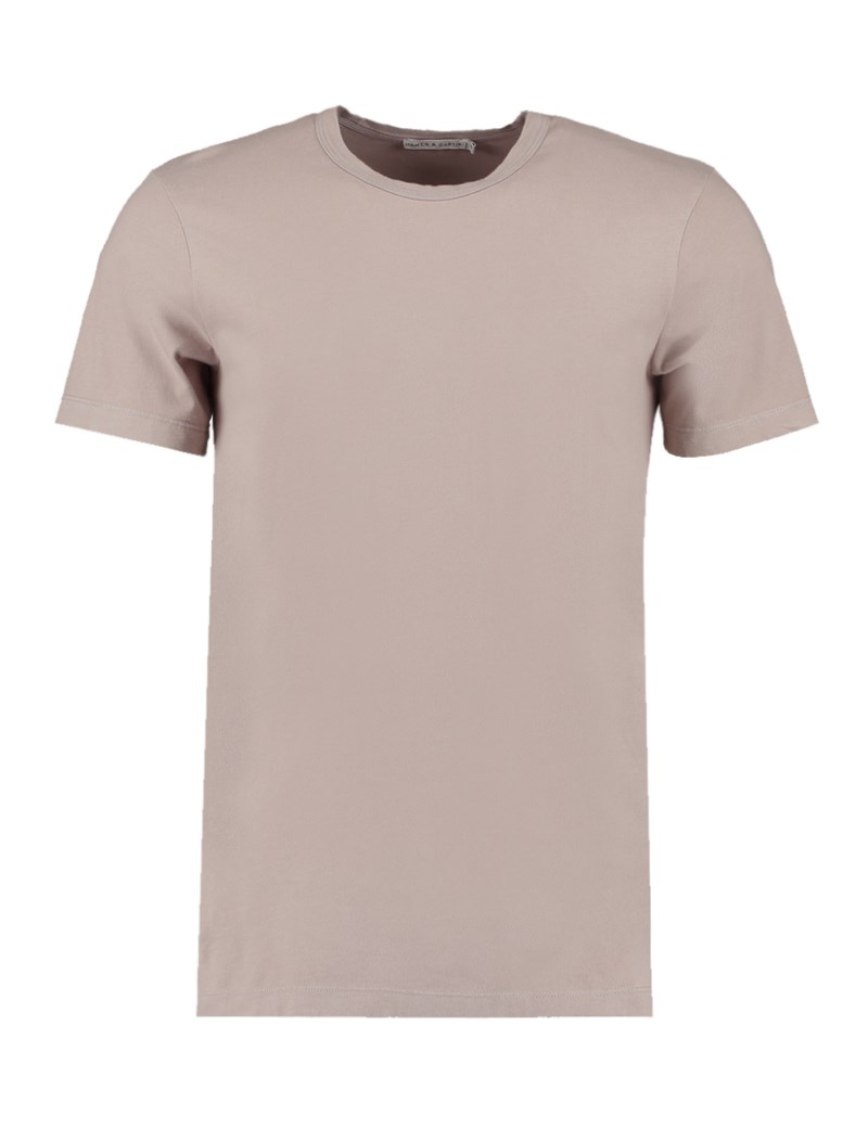 Men's Grey Garment Dye Crew Neck T-Shirt - 100% Supima Cotton | Hawes ...