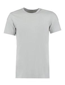 Men's Light Grey Garment Dye Crew Neck T-Shirt - 100% Supima Cotton