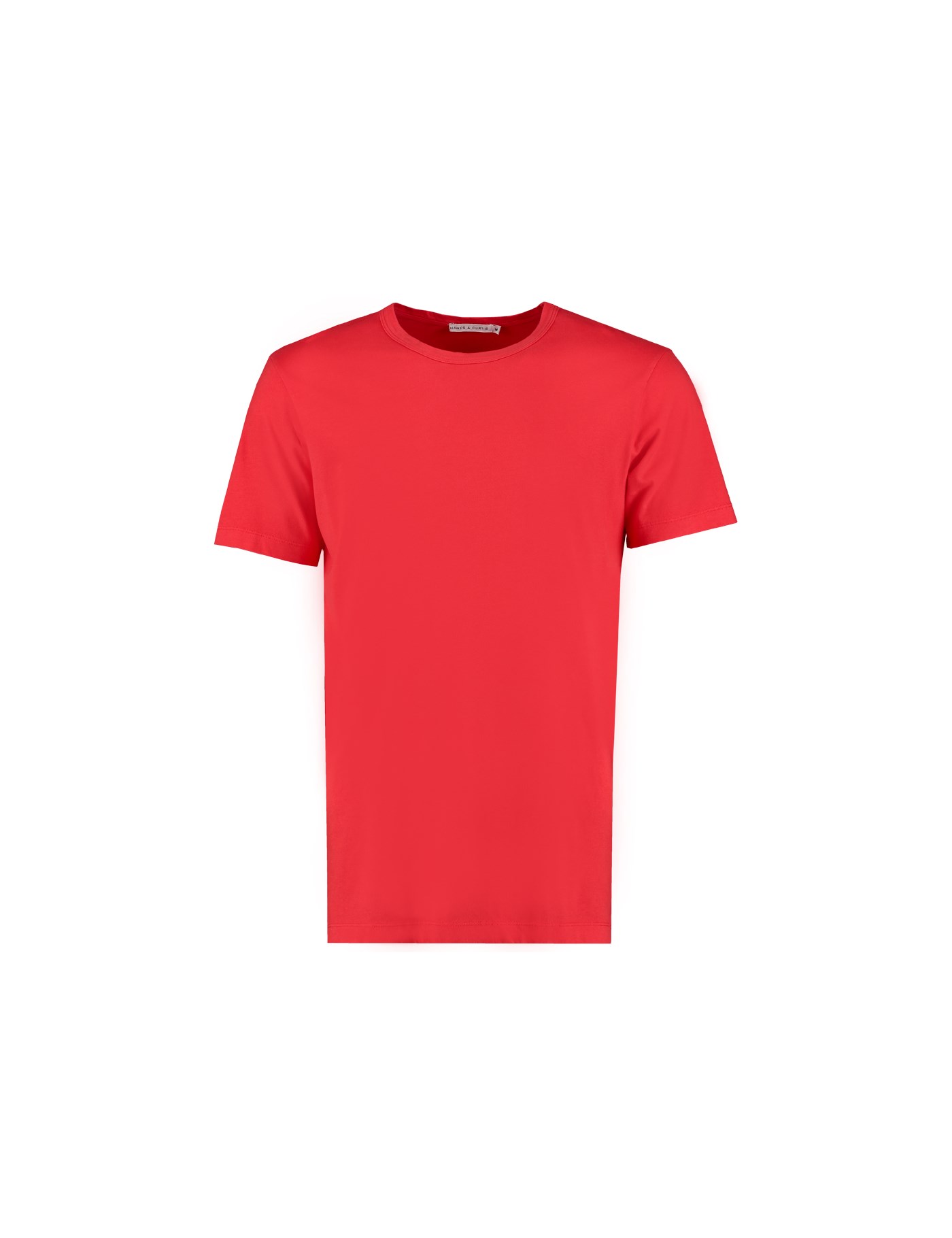 Men's Red Garment Dye Crew Neck T-Shirt - 100% Supima Cotton | Hawes ...