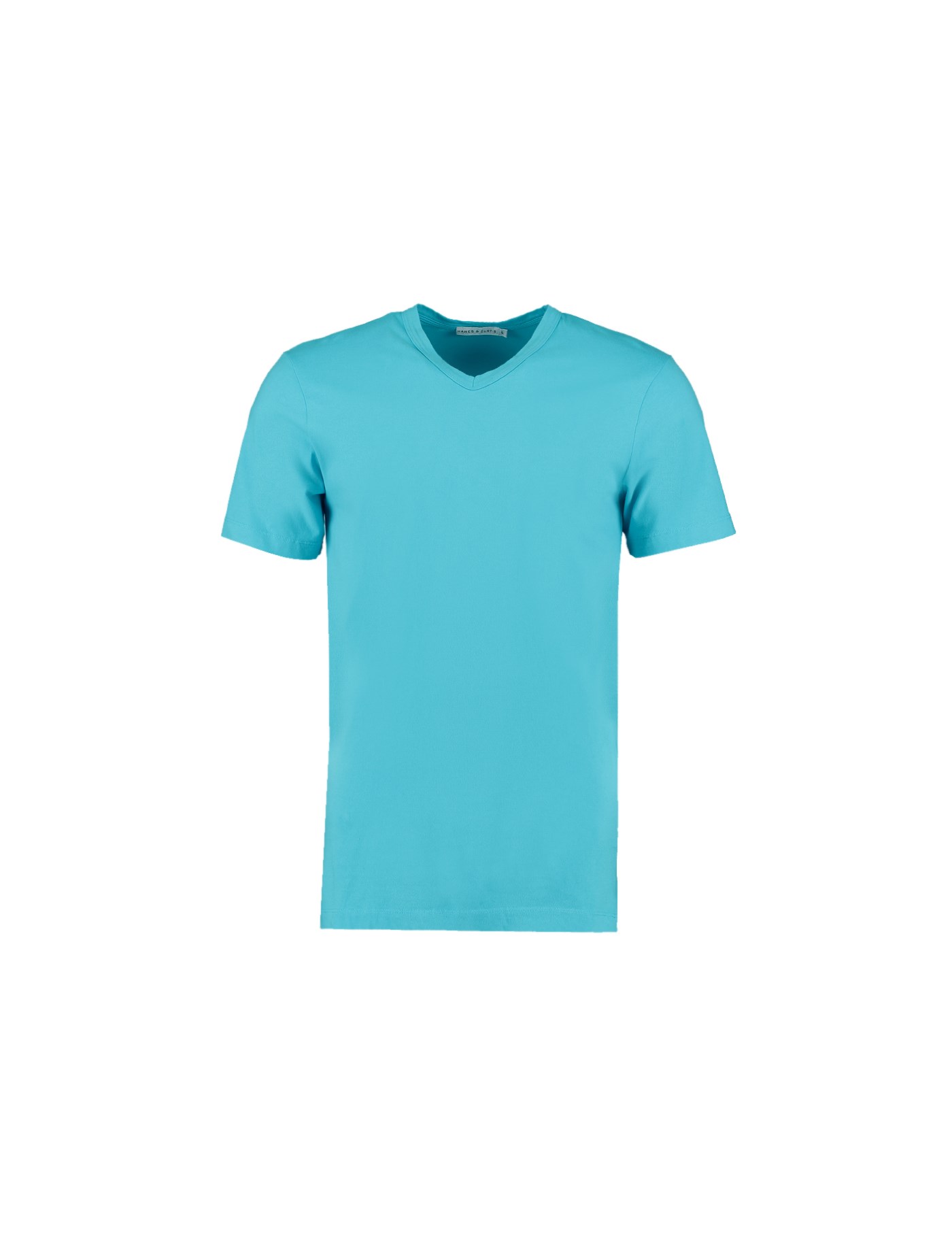 Men's Turquoise Garment Dye V Neck T-Shirt - 100% Supima Cotton | Hawes ...