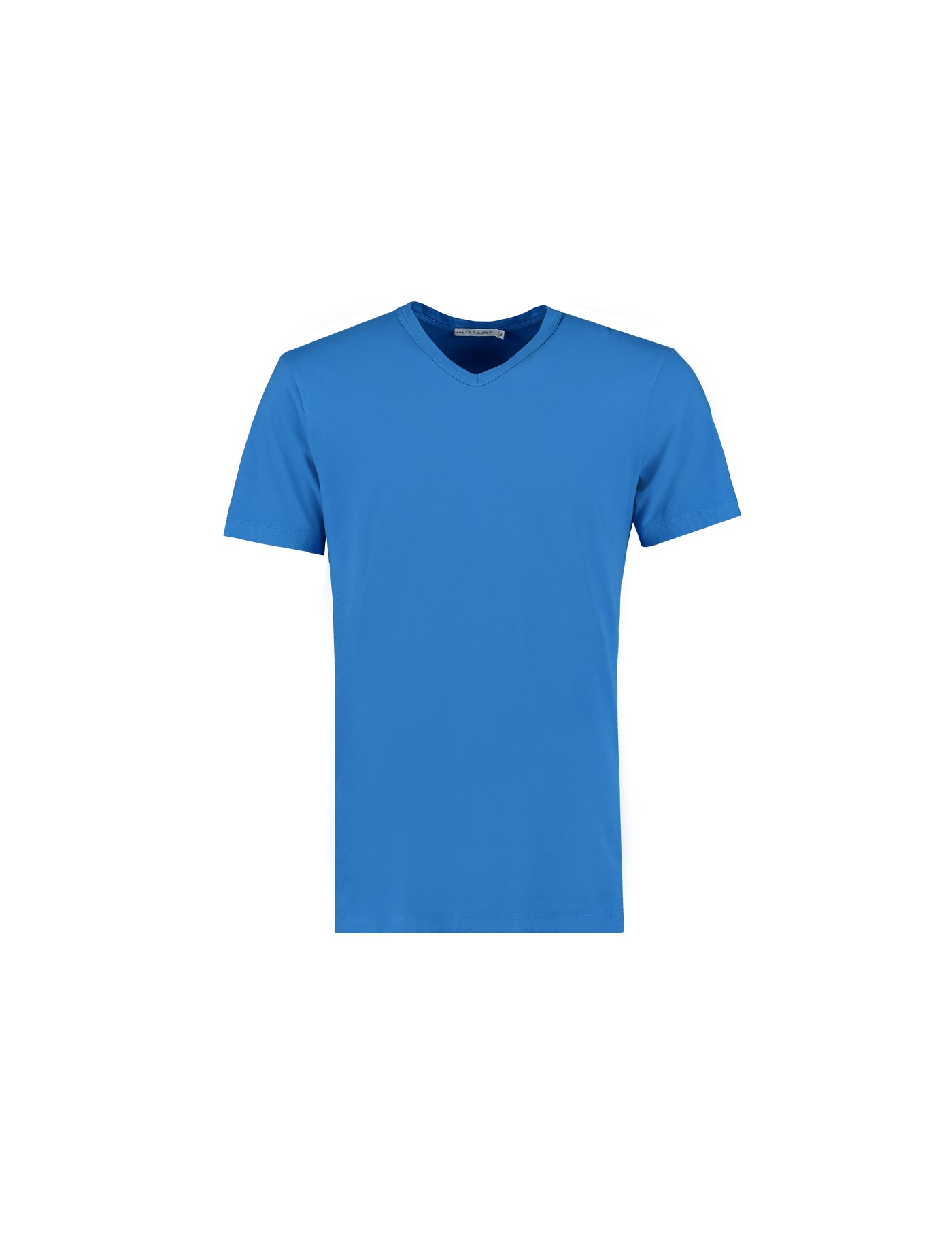 Men's Cobalt Blue Garment Dye V Neck T-Shirt - 100% Supima Cotton ...