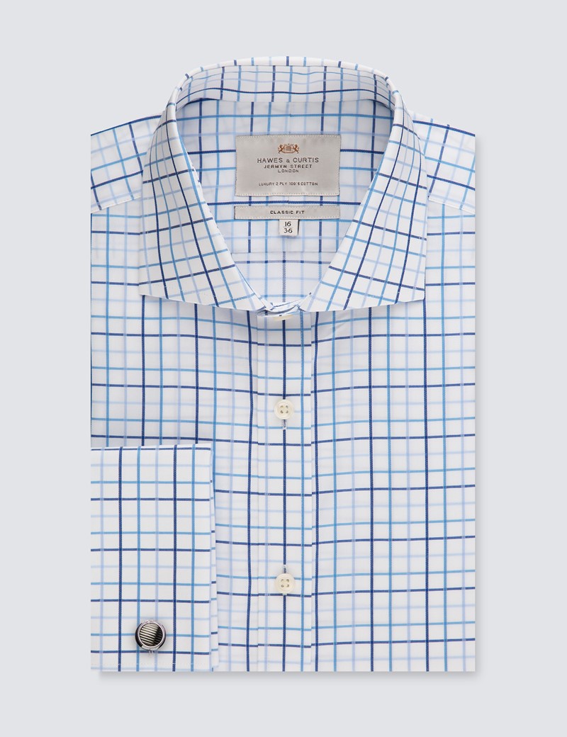 white checkered dress shirt