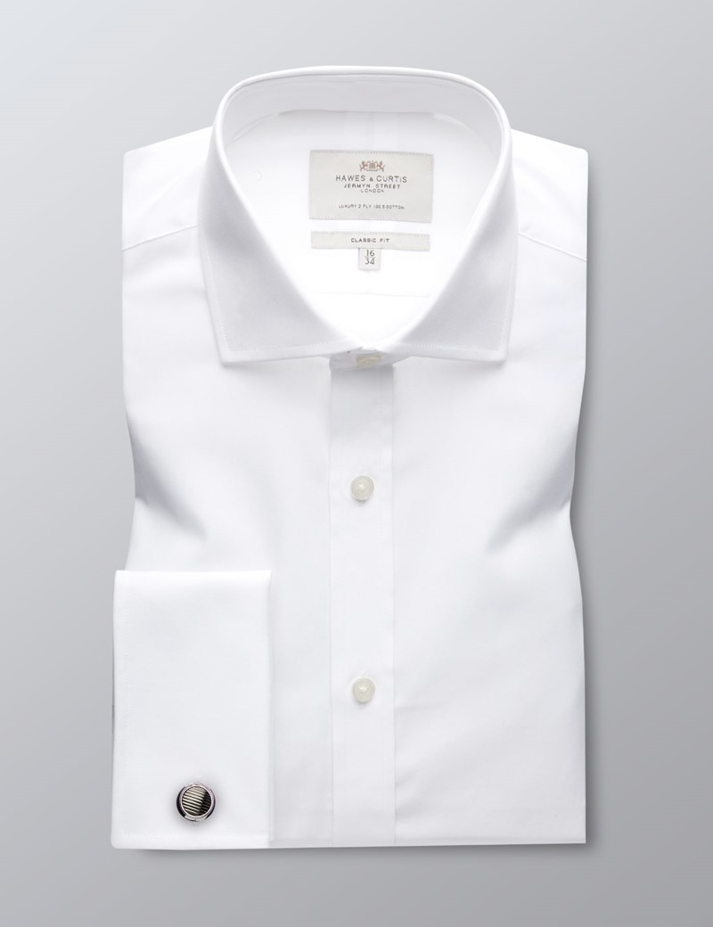 white poplin dress shirt