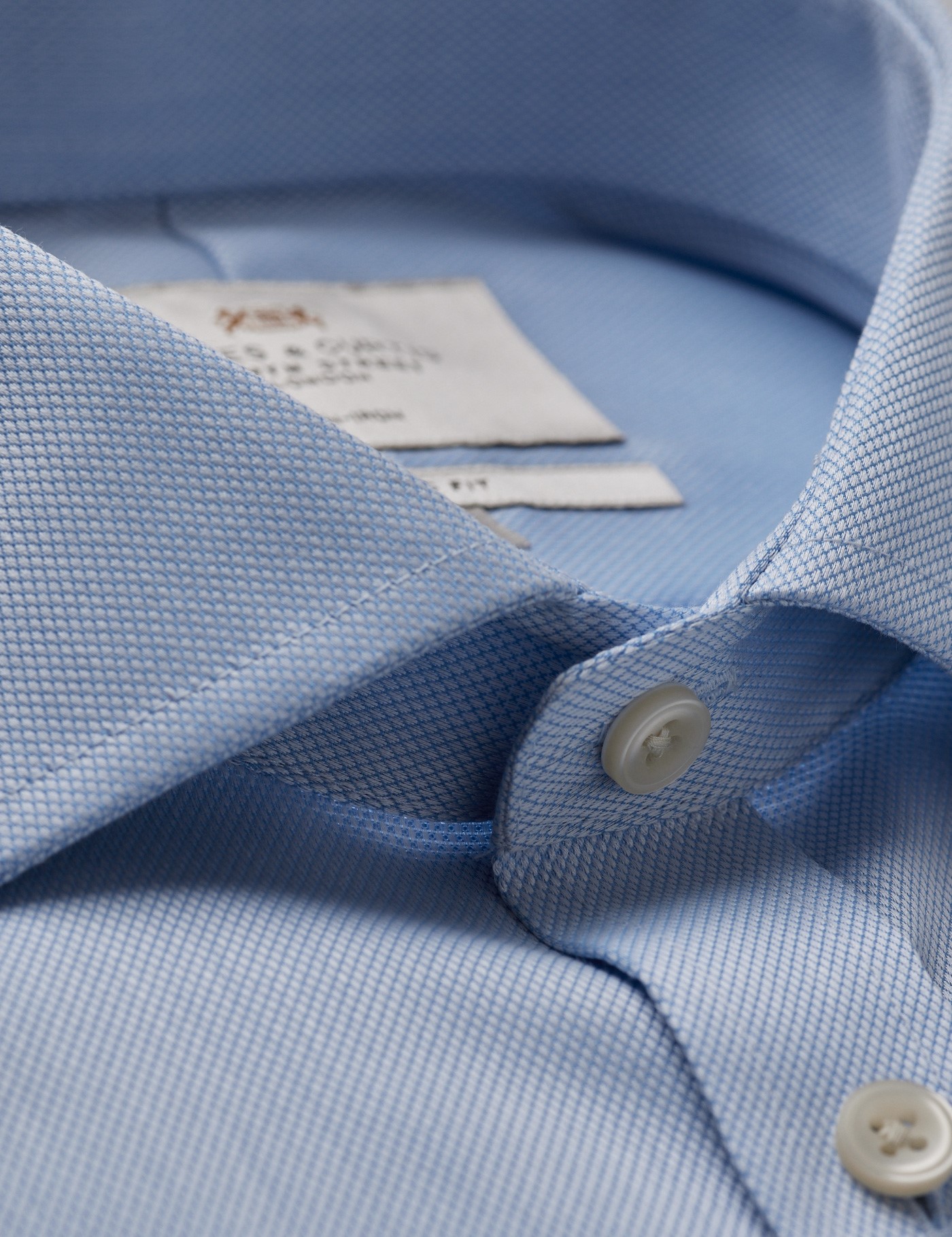 & Classic Fit Pique Non Iron Shirt 20" collar 38" sleeve