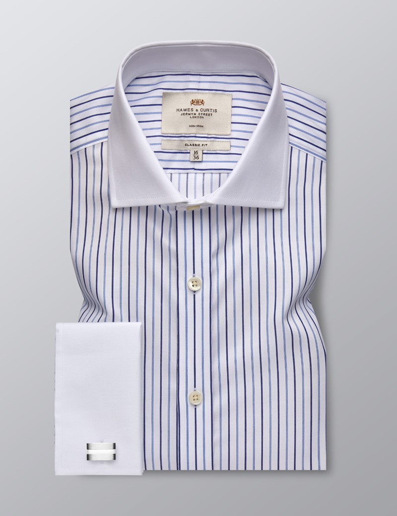men's striped dress shirt
