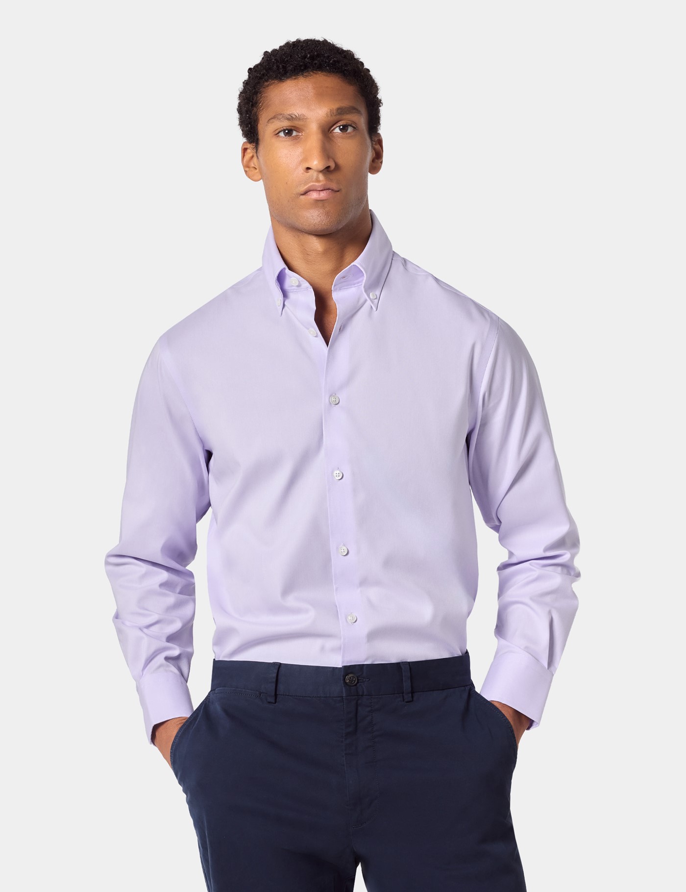 & Classic Fit Pin Point Non Iron Oxford Shirt 19" collar 38" sleeve