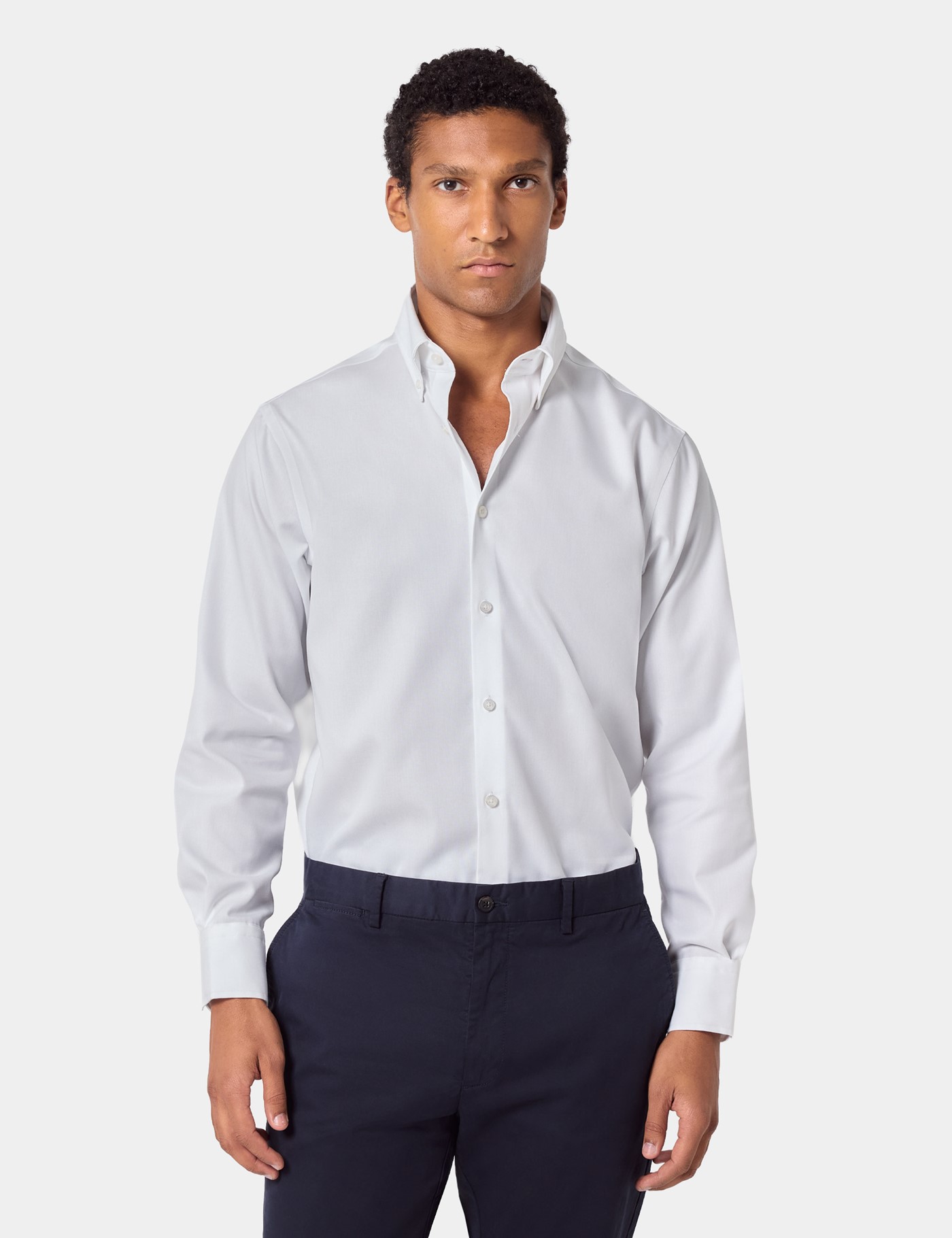 & Classic Fit Pin Point Non Iron Oxford Shirt 18" collar 38" sleeve