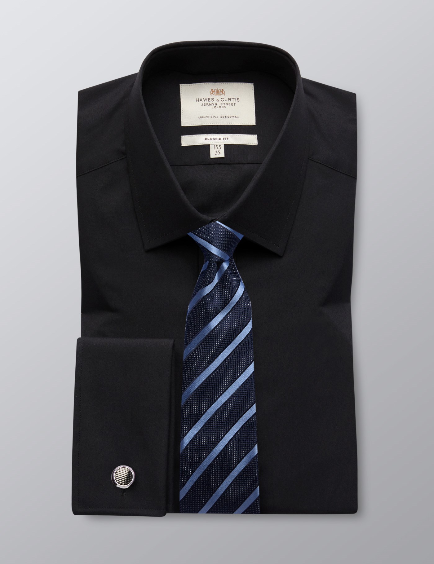 & Classic Fit Poplin Shirt 16.5" collar 34" sleeve
