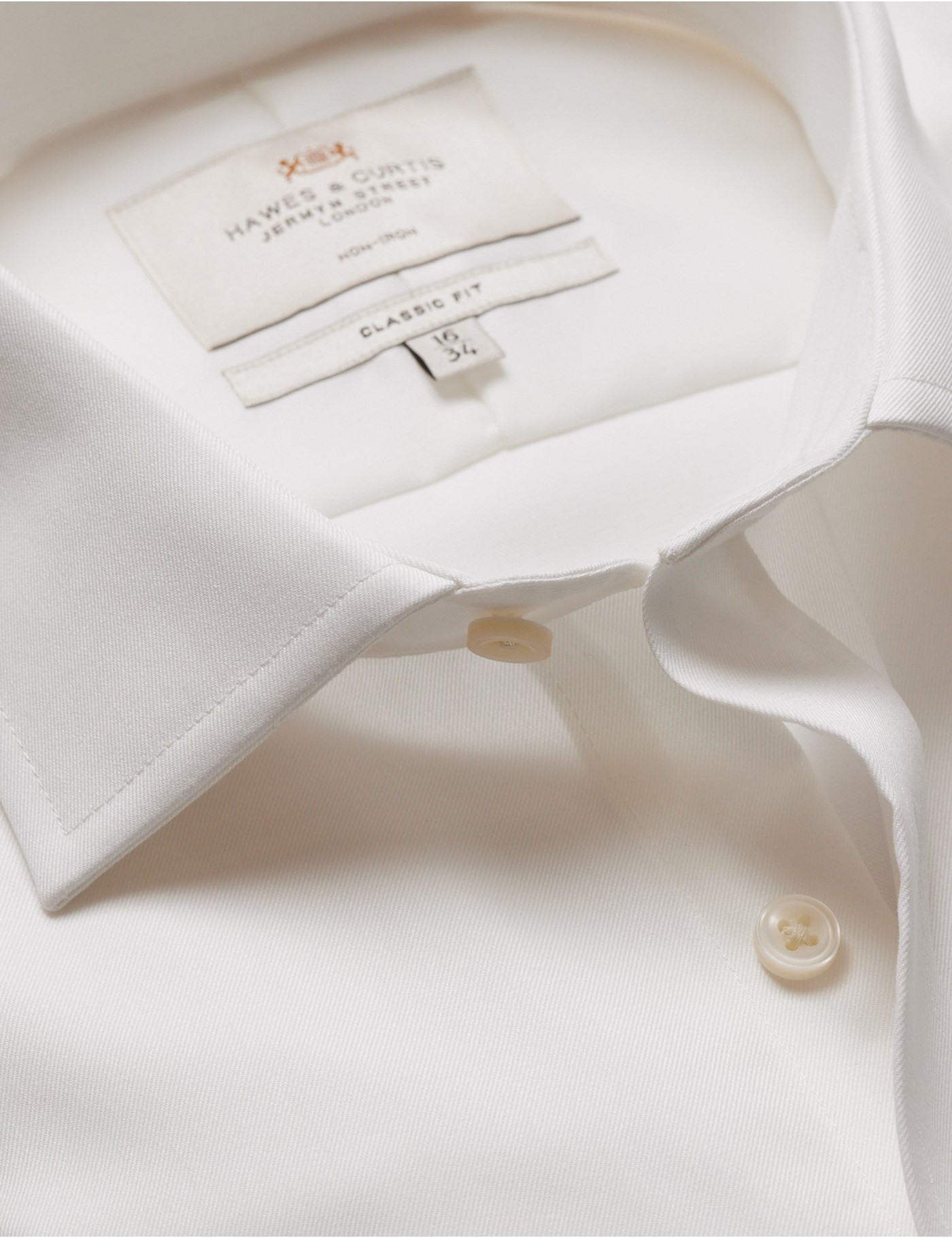 & Classic Fit Twill Non Iron Shirt 18" collar 36" sleeve