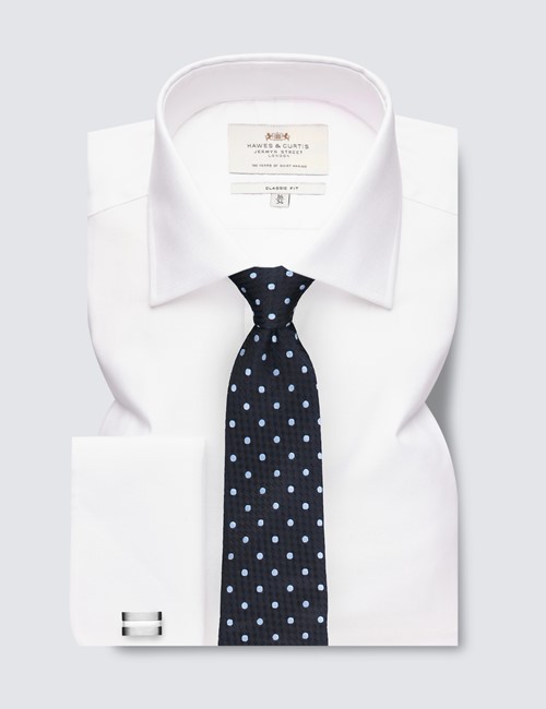 White Oxford Classic Fit Shirt - French Cuffs