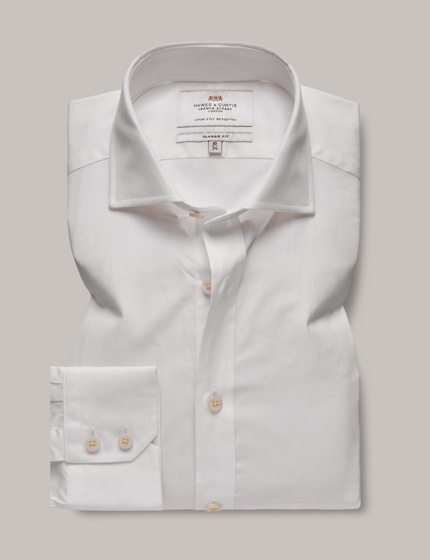 Hawes & Curtis Classic Fit White Shirt Size: 20" collar, 38" sleeve image 2